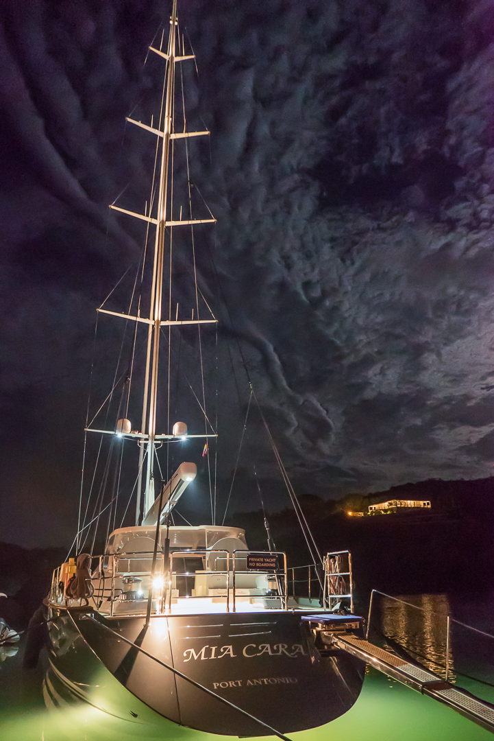 boat, night, Antigua