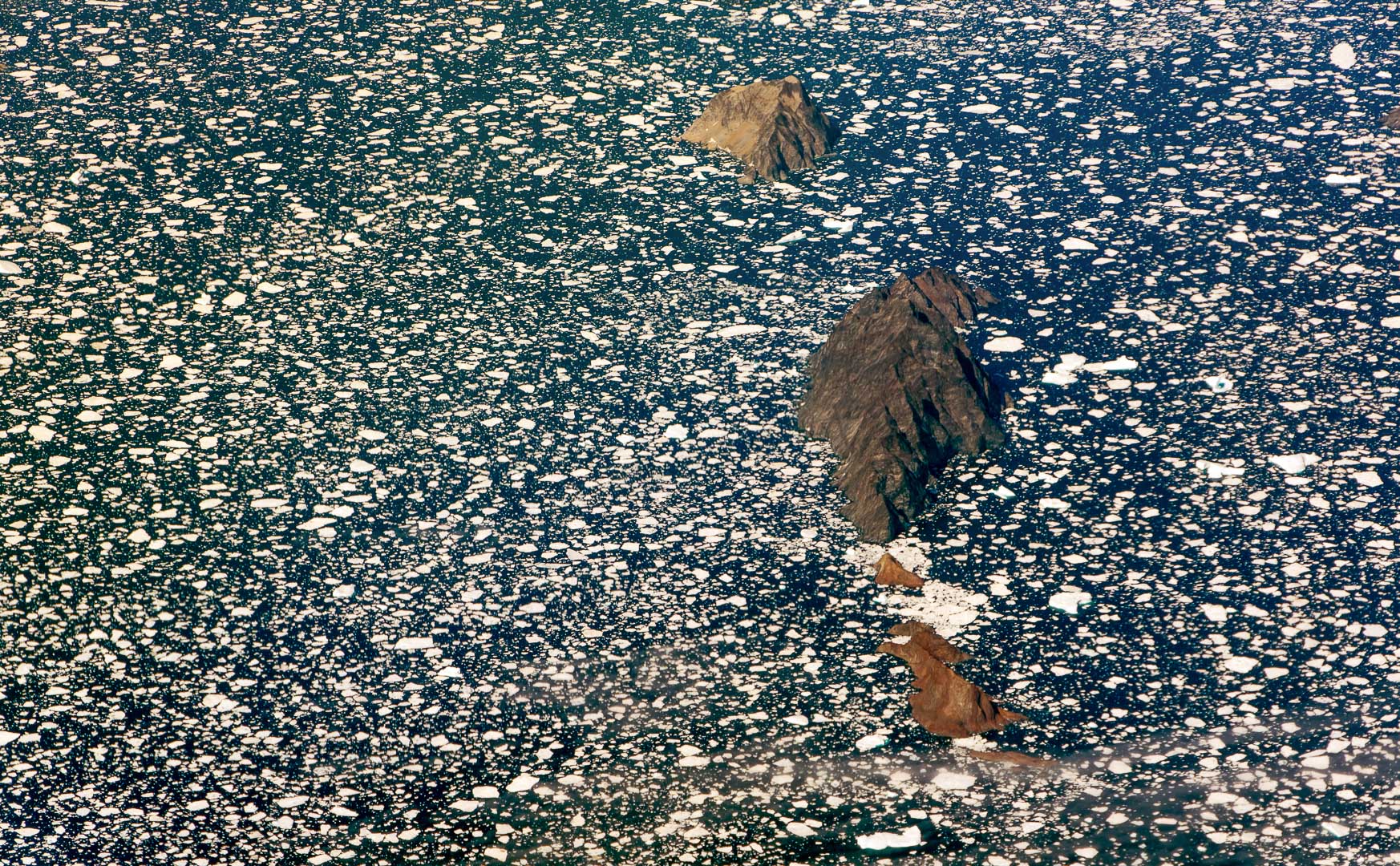 brash, ice, Greenland, aerial image