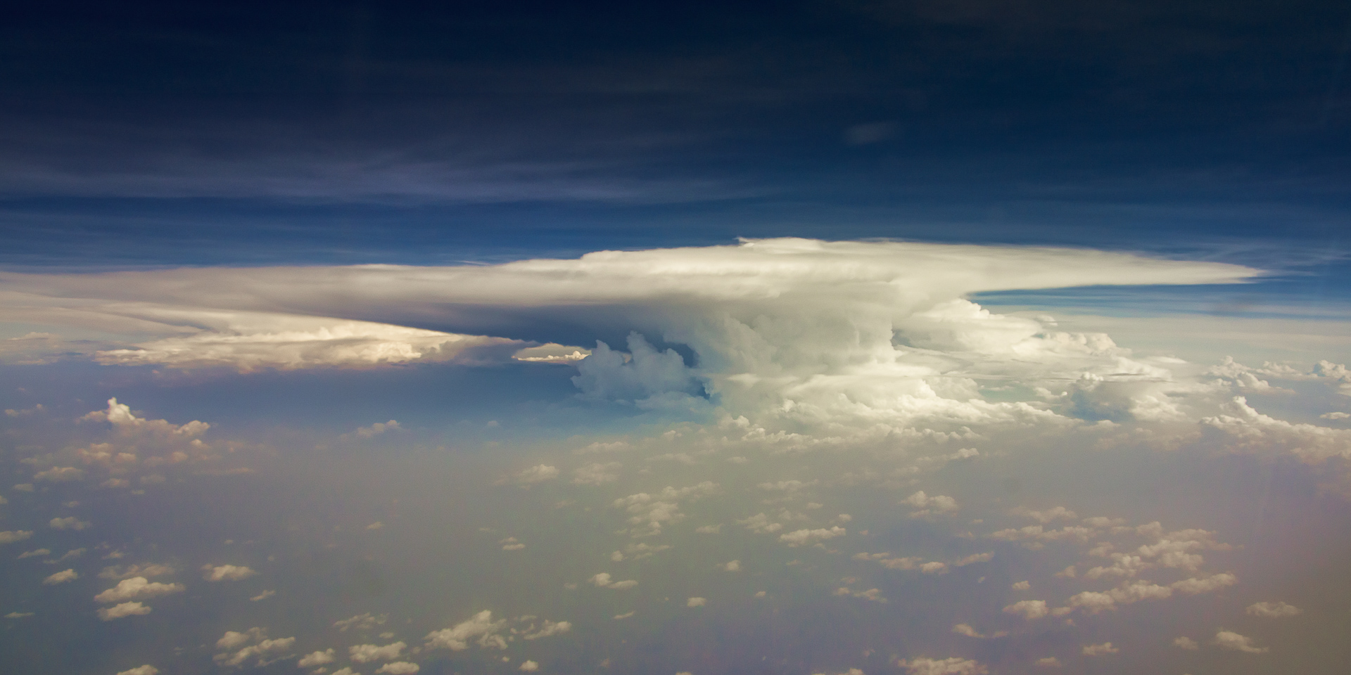 thunderstorm, cumulo nimbus, aerial image, monsoon