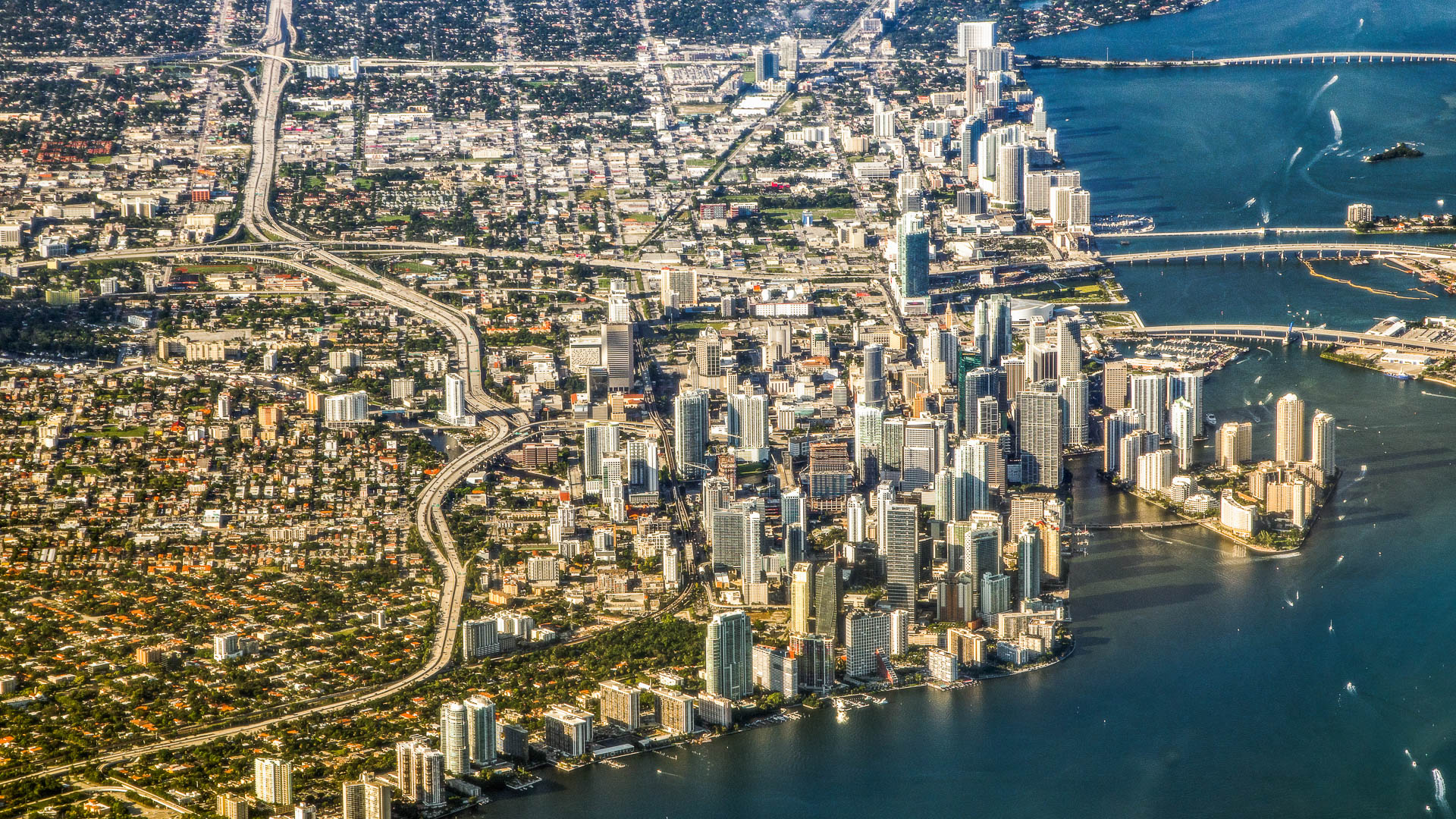 Miami, aerial image, coast, Florida