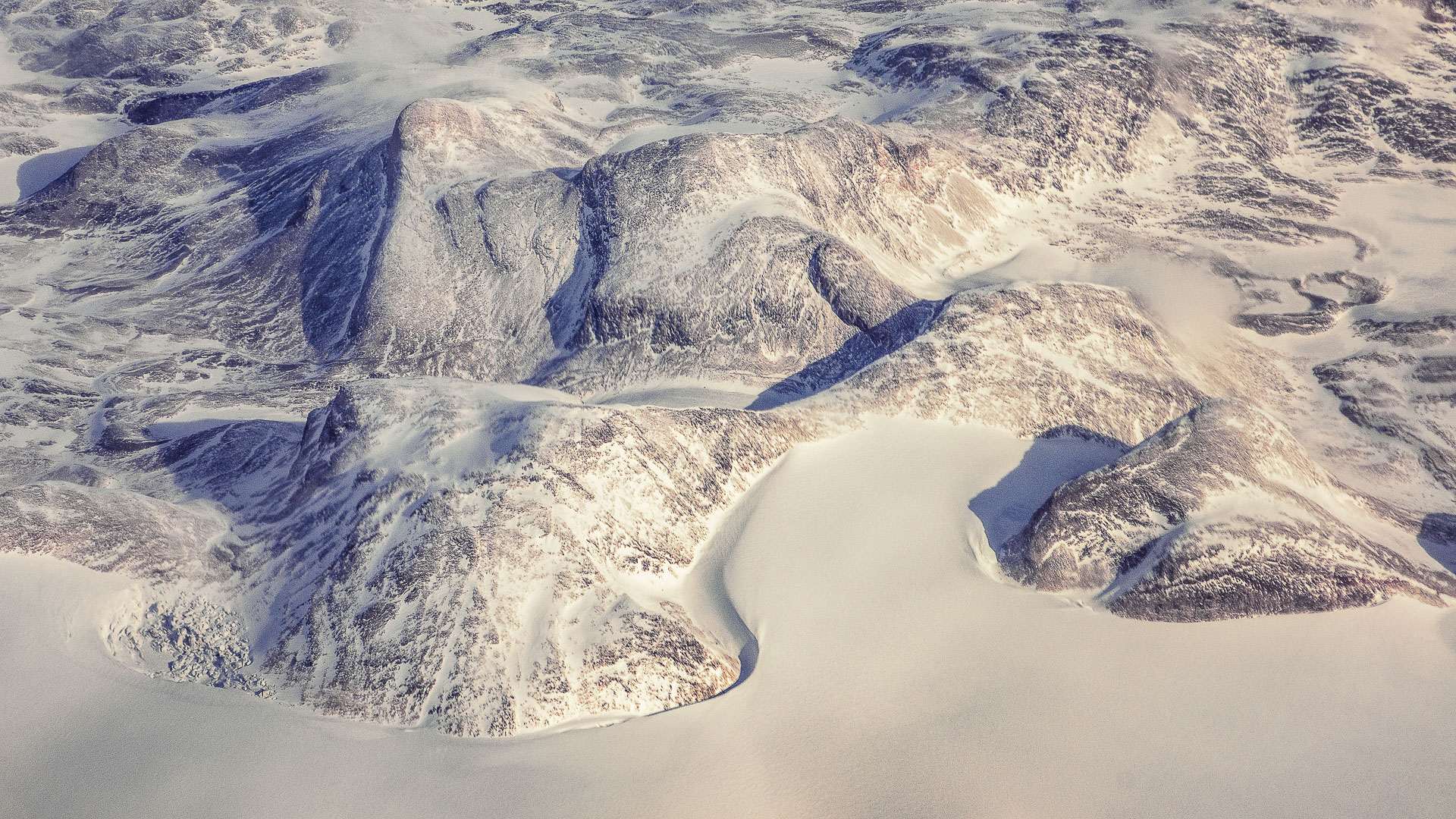 Greenland, aerial image, snow, ice