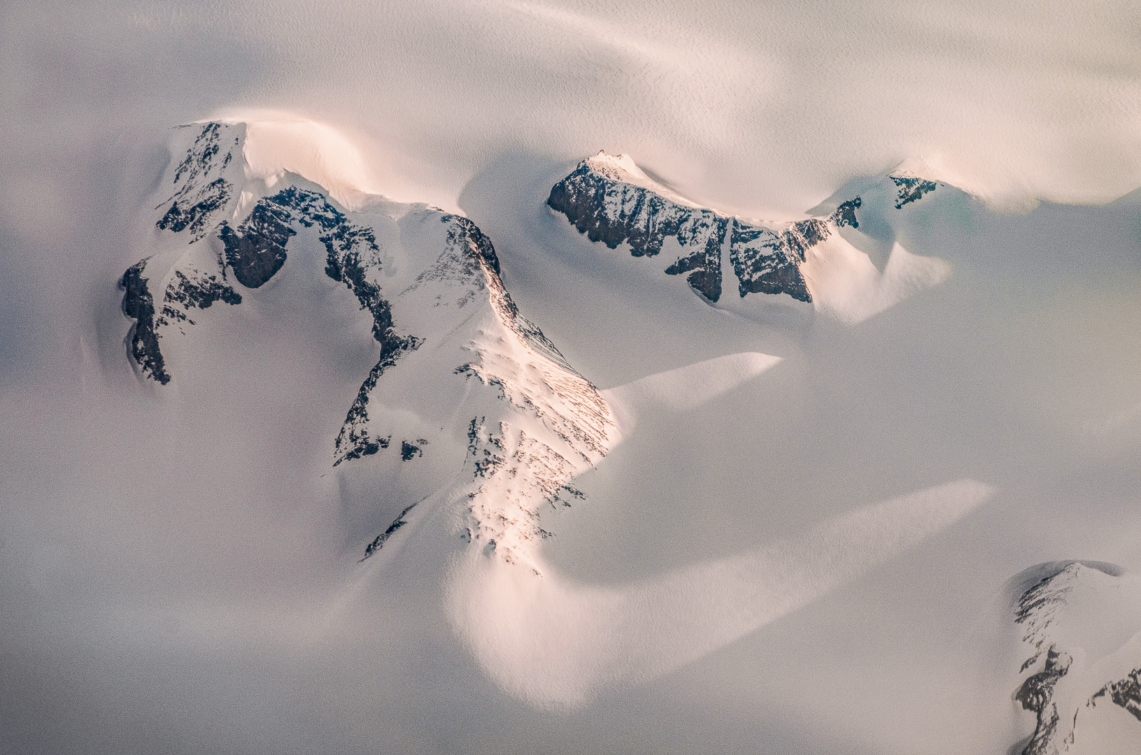 Greenland, ice cap, ice, snow, mountains, aerial image