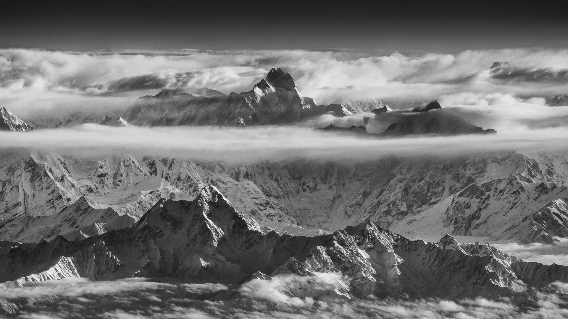 Kunyang Chish, Karakoram, infrared, 720nm, mountains, aerial image