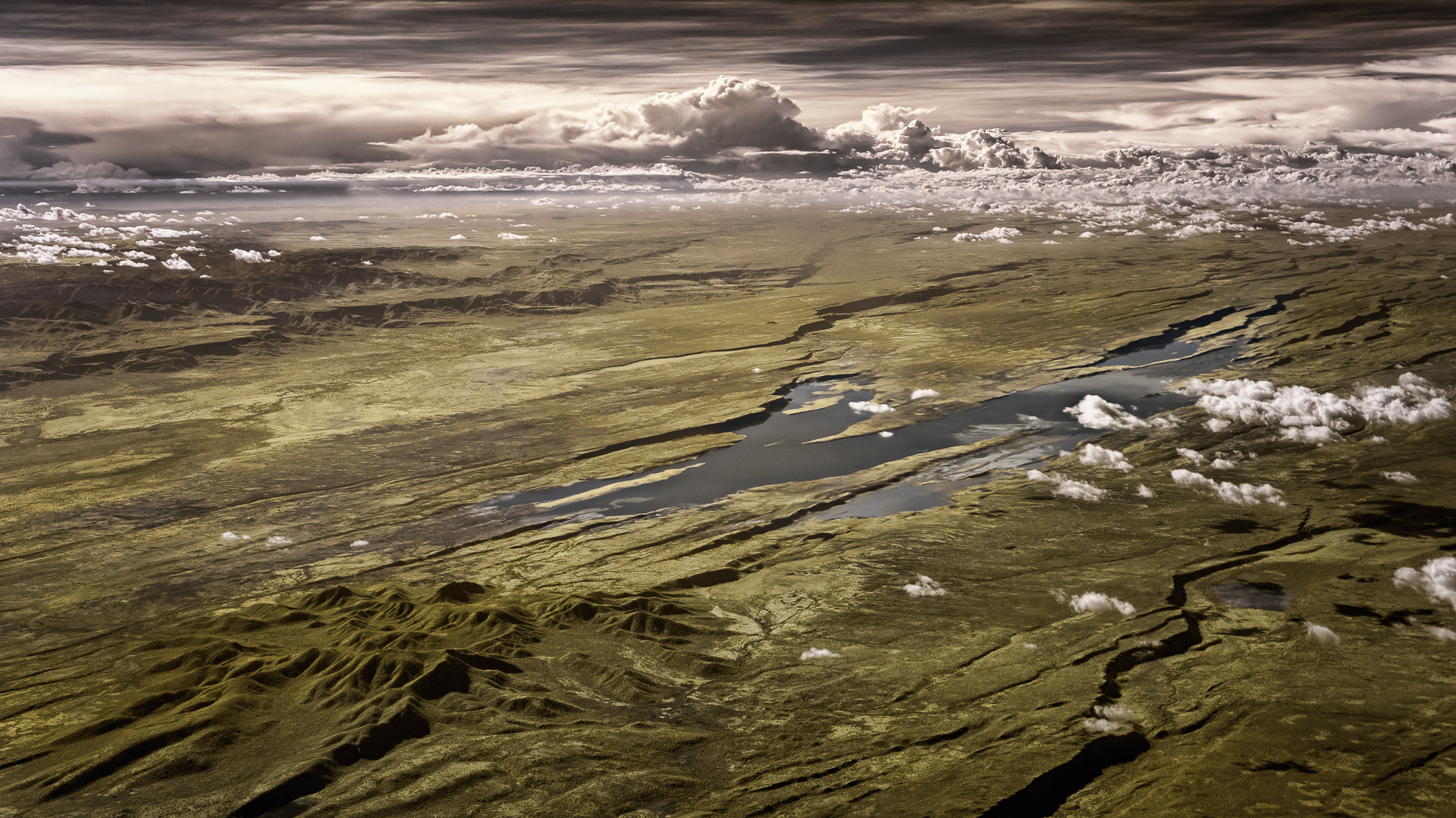 rift valley, infrared, aerial image